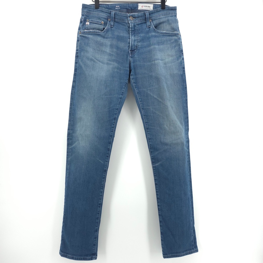 AG Adriano Goldschmied Tellis Mens Modern Slim Jeans 31x33 Blue Medium Wash